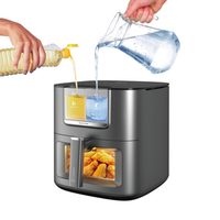 Freidora de Aire Digital Anbolife de 7L con Función de Pulverización de Aceite y Agua, 1800W 360 °   Freidora de Aire con Circulación de Aire Caliente, 8 Menús Preestablecidos OEM ODM