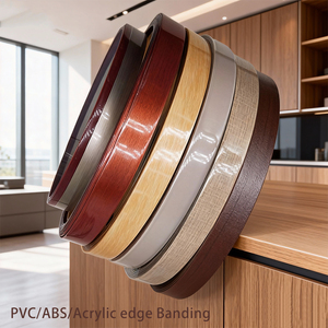 Accessoires de meubles, bande de chant en ABS/acrylique/<span class=keywords><strong>PVC</strong></span>, placage en <span class=keywords><strong>PVC</strong></span>, ruban <span class=keywords><strong>Rehau</strong></span>, bande de chant 3D pour armoire décorative - Product Image 1
