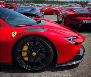 Kit carrosserie complet en fibre de carbone sèche style Novi pour Ferrari SF90 : pare-chocs avant, ailes avant et panneaux d'arche de roue - Product Image 3