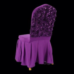 Nouveaux housses de chaise extensibles personnalisées 2023 en polyester avec jupe pour banquets - Product Image 4