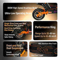 Scooter électrique pliable étanche à double amortissement, moteur brushless haute puissance 500W 48V, charge maximale 120 kg