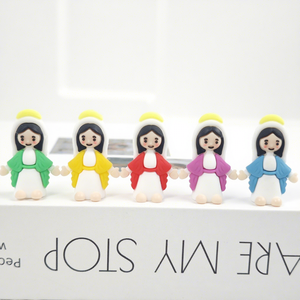 Jincan 2026 Nuevas Mini Figuras Decorativas Religiosas de Marí<span class=keywords><strong>a</strong></span> y Jesús para Pascua, JC-1203, PVC, Goma Suave, Impresión Digital, Regalo - Product Image 2
