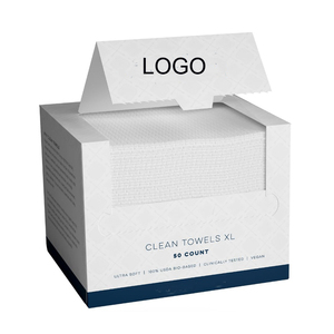 Lot de 50 serviettes de toilette jetables biosourcées ultra douces pour le visage, 1 lot, nettoyage de la peau, non tissées, pour démaquillant, vente en gros - Product Image 4