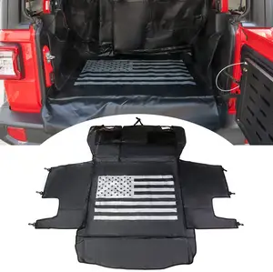 Housses de siège de chien modernisées, couvre-siège étanche 100%, drapeau américain, avec poches de rangement, hamac lavable, pour Jeep JK JL