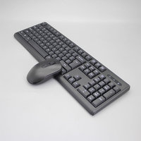 Penjualan terlaris 2.4g nirkabel USB ergonomis periferal komputer kantor Set Kombo tata letak disesuaikan Mouse tahan lama KMSW-204X klasik