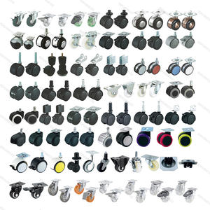 Topcent <span class=keywords><strong>3</strong></span> Zoll PU Schwenk rolle Universal rad für Möbel Transparente Kristall gummi Stahl rollen für Wohnzimmer Esszimmer - Product Image 5