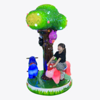 Ayunan Fiberglass 3 Kursi untuk Anak, Mesin Koin, Permainan Indoor, Pusat Permainan, Garansi 1 Tahun