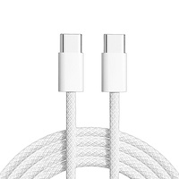 Kabel Pengisian Cepat 60W PD USB-C ke Type-C 3A 1m 1.5M 2M Berbahan Nilon Kepang Tembaga Murni untuk Ponsel Tablet Macbook Android/iOS Kamera