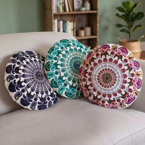 Fundas de almohada de algodón con diseño de Mandala de elefante bordado, almohadas decorativas populares para el hogar, Hospital, Hotel con técnicas no tejidas - Product Image 3