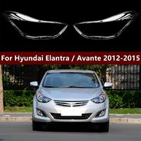 Coque transparente avant pour phare et boîtier de phare pour Hyundai Elantra Avante 2012-2015