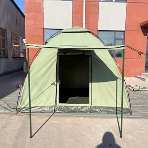 Tente de camping en toile de sergé imperméable de qualité supérieure, type dôme, pour 2-3 personnes, couleur vert armée, 2,5x2,5M 3x3M - Product Image 2