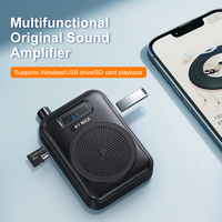 Amplificateur sans fil K1 MAX avec microphone cravate pour enseignants, guides touristiques, haut-parleur, amplificateur vocal portable