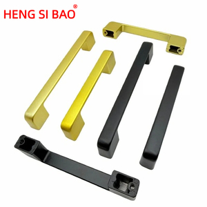 Manijas de Gabinete Negras de Doble Orificio de Aleación de Aluminio de Estilo Moderno y Bajo Precio, Adecuadas <span class=keywords><strong>para</strong></span> <span class=keywords><strong>Muebles</strong></span> y Gabinetes - Product Image 1