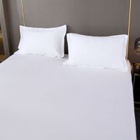 Ensemble de literie d'hôtel de luxe en satin 100% coton blanc des années 80 avec puce de gestion intelligente RFID pour les normes 5 étoiles Hilton