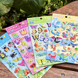 Nekoni loạt vườn đầy màu sắc khủng long bướm côn trùng thế giới trẻ em bọt dán tấm - Product Image 3