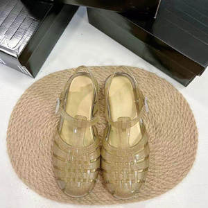 Sandali piatti da donna <span class=keywords><strong>Melisa</strong></span> in gelatina trasparente stile romano con fibbia scintillante e punta chiusa, personalizzabili - Product Image 5
