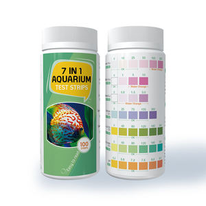 Tiras de prueba multiparámetros de grado de laboratorio para acuarios Comprobador de calidad del agua ecológico para tanques de agua salada Betta Fish para Mini - Product Image 1