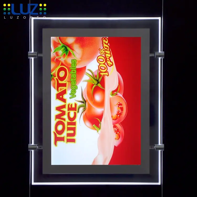 Fabrika yapımı toptan akrilik resim çerçevesi duvar asılı tabela reklam ışık kutusu