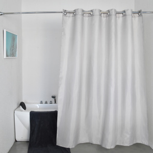 Hookless ผ้ากันน้ำโพลีเอสเตอร์โรงแรมคุณภาพสี Beige ผ้าม่านห้องน้ำ - Product Image 5