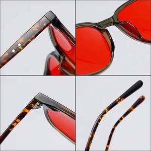 Gafas de Sol Redondas con Logotipo Personalizado 2026, Unisex, Lentes Rojo Naranja, Anti Radiación, para Juegos de Computadora, Anti Luz Azul, para Dormir - Product Image 6