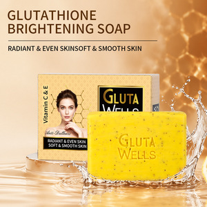 Daily Face and Body Cleansing <b>Soap</b> Glutathione Brightening Whitening Dark Spots Care Kojic Acid VC Exfoliating <b>Soap</b> - Product Image 6