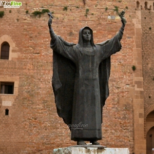 Escultura Religiosa <span class=keywords><strong>de</strong></span> Bronce <span class=keywords><strong>de</strong></span> Tamaño Real YOUFINE, Estatua <span class=keywords><strong>de</strong></span> <span class=keywords><strong>Santa</strong></span> Catalina <span class=keywords><strong>de</strong></span> <span class=keywords><strong>Siena</strong></span> para Iglesia - Product Image 3