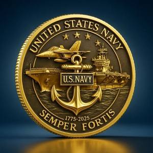 Ouvre-bouteille de <span class=keywords><strong>patrouille</strong></span> de plage en émail doux pièce de monnaie en argent antique - Product Image 1