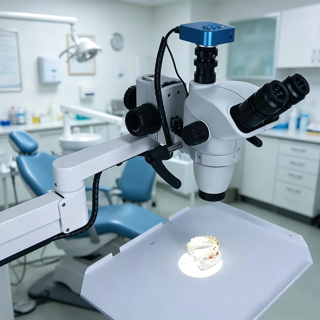 Dental Endodontic Microscope with Camera 2.5-25x Magnification 1080P HD Video Recorder for Root Canal Treatment