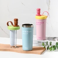 Mug isotherme créatif couleur macaron, portable, avec infuseur à thé intégré, séparation thé-eau, grande capacité, en acier inoxydable