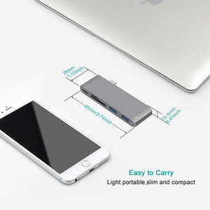 Hub USB C, Adaptador Tipo C, Estación de Acoplamiento con 2 USB 3.0, Lector de Tarjetas TF y SD, PD Thunderbolt 3 para <span class=keywords><strong>MacBook</strong></span> Pro <span class=keywords><strong>Air</strong></span> <span class=keywords><strong>M1</strong></span> 2020 2019 2018 2017 - Product Image 4