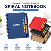 Carnet spirale personnalisé avec stylo et onglets adhésifs, journal/agenda promotionnel pour le bureau, l'école, les événements professionnels, impression de logo