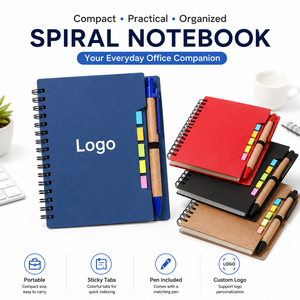 Cuaderno espiral personalizado con bolígrafo y notas adhesivas, regalo promocional, agenda, planificador para oficina, escuela, eventos empresariales, impresión de logotipo - Product Image 1