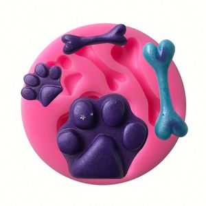 Moule à chocolat en forme d'os et de pattes de chat. Moule en silicone pour dentelle sucrée, outils de pâtisserie 3D en forme de queue de sirène pour fondant OEM/ODM - Product Image 3