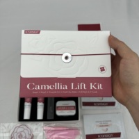 Корейский набор для лифтинга ресниц Camellia Lift Big Kit с 18% цистеамина, мягкая завивка, держится до 90 дней, для густых и матовых волос