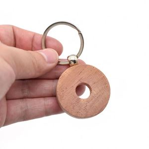 Porte-clés en bois de cèdre naturel, étiquettes en bois de cèdre <span class=keywords><strong>rouge</strong></span> pour projets de bricolage - Product Image 4