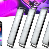 Luces LED para Coche YiLaie, Luces LED Interiores Multicolores con APP y Modo DIY, Sincronización de Música, Kit de Iluminación USB Debajo del Tablero para Automóviles