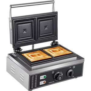 Vinica Commercial Sandwich Toaster Maker para restaurante Hogar para hacer sándwiches calientes Waffles Hamburguesas Filetes Verduras Tocino - Product Image 3