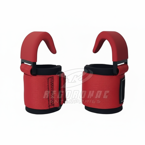 Venta al por mayor de ganchos de levantamiento de pesas con correas de mano Durable Pull Up Gym Training Ganchos de mano para entrenamientos de fuerza - Product Image 1