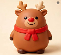 Jouet Squishy Père Noël Géant de 15 cm à Remontée Ultra Lente avec Boîte à Fenêtre pour Cadeaux de Noël