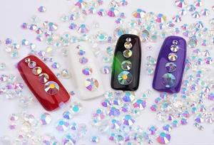 Transparente AB 100 Paquete Bruto a granel No Hotfix 3D Glass Rhinestone para Nail Art y Tumblers Flatback Style - Product Image 4