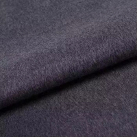 Tissu pour blazer femme en polyester brossé double face 360 GSM, teint uni, tissé, tricoté, brossé, pour manteau d'hiver