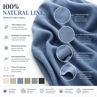 Tissu polyester/lin extra large 280 cm, 165 g/m², respirant, uni, pour literie de luxe, ameublement, sacs et textiles de maison - Sans couture