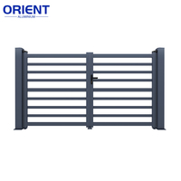 Clôture moderne Design Aluminium Patio Dernière entrée principale Persienne en métal Pliante Portail coulissant Allée Portail automatique
