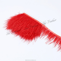 Plusieurs couleurs en stock, 8-10 cm, dentelle en plumes d'autruche 1 pli, bonne qualité, franges d'autruche pour la décoration de robes faites à la main