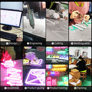 A medida producción en masa varios colores cambiables <span class=keywords><strong>Aloha</strong></span> Bar atmósfera resplandor acrílico Digital LED neón señalización para decoración interior - Product Image 3