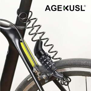 Cadena <span class=keywords><strong>Antirrobo</strong></span> para Motocicleta y Bicicleta AGEKUSL, Candado de Seguridad con Contraseña de 4 Dígitos, Cable de Alambre Plegable y Portátil - Product Image 4