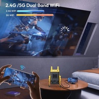 Projecteur Android 12 OEM/ODM multi-connexions B2B pour ports audio USB, mise en miroir sans fil du téléphone, Wi-Fi double bande, conception à faible bruit