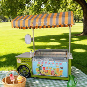 Carrito de Comida Móvil de Alta Calidad para Exteriores, Resistente a la Corrosión, con Carretilla Extraíble para Venta de Helados y Comida Rápida - Product Image 2