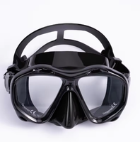 Masque de plongée avec tuba, masque de plongée en silicone, verre trempé, design à 180 degrés