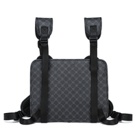 Dernière conception de luxe en cuir PU hommes poitrine Rig sac Streetwear antivol tactique gilet sac